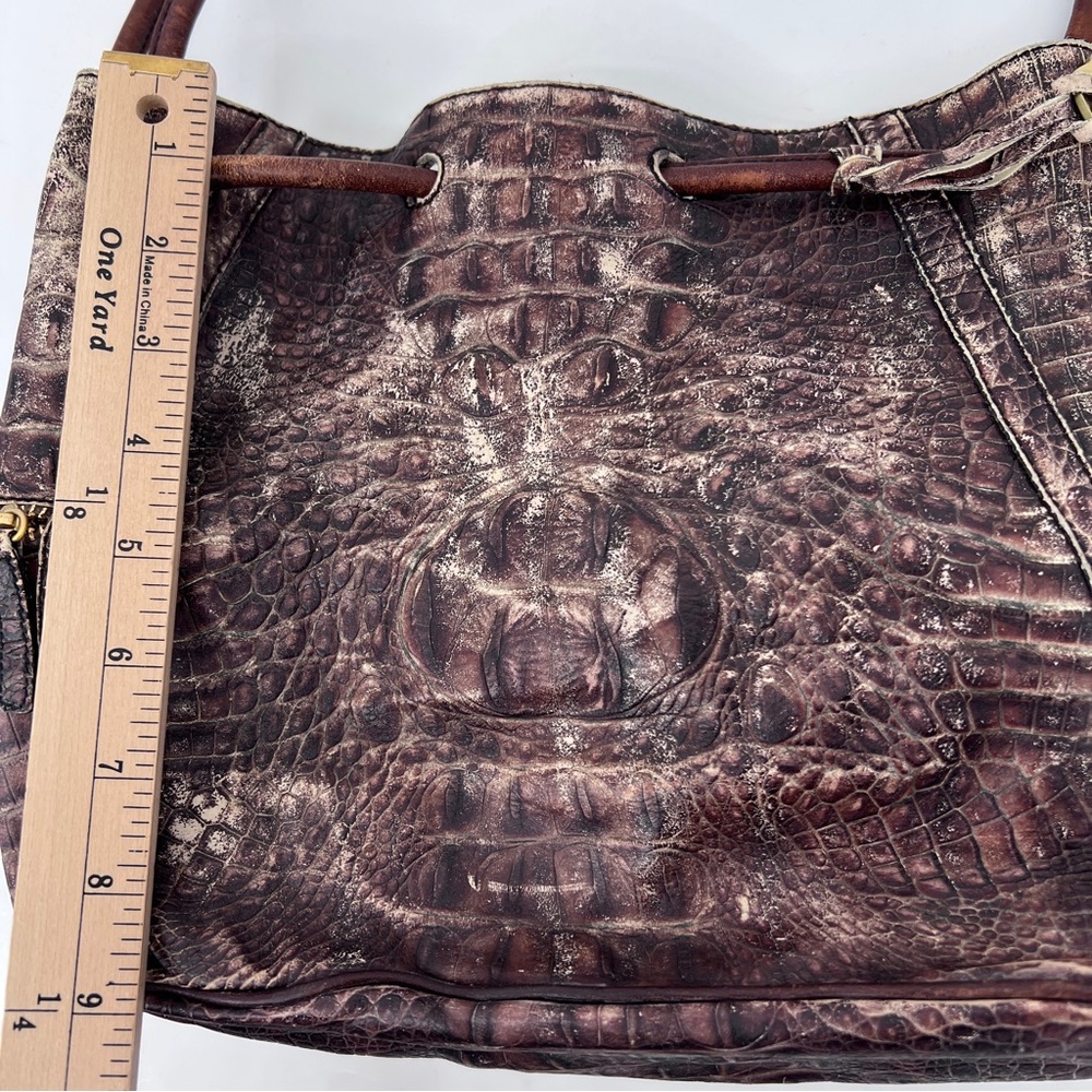 Brahmin crocodile embossed leather handbag purse - Picture 13 of 14